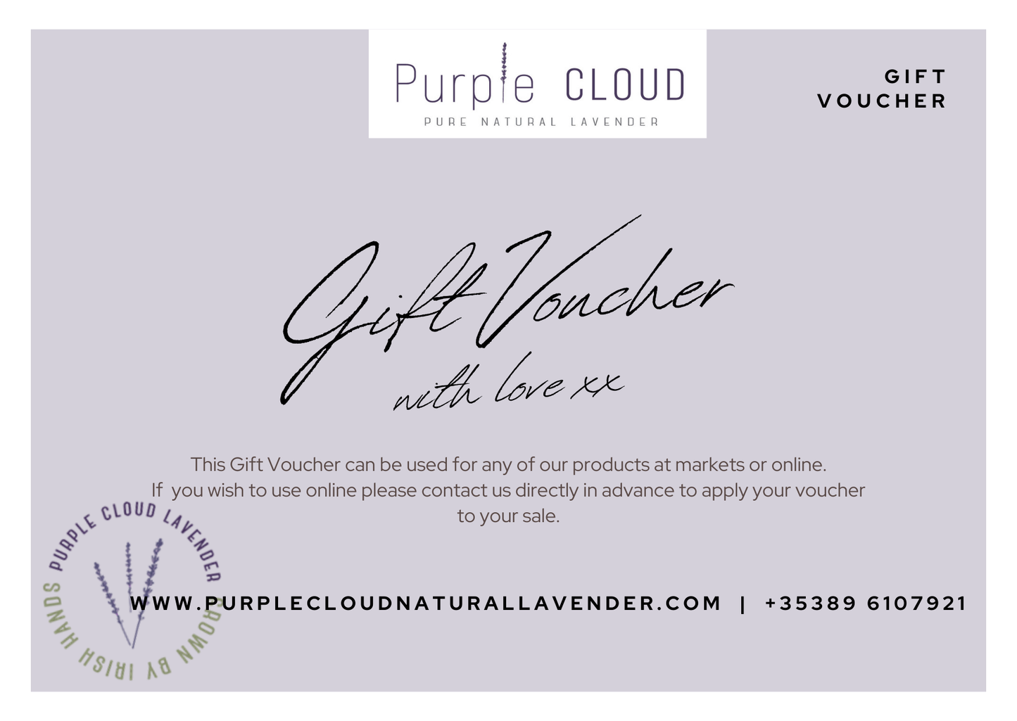Purple Cloud Natural Lavender Gift Card