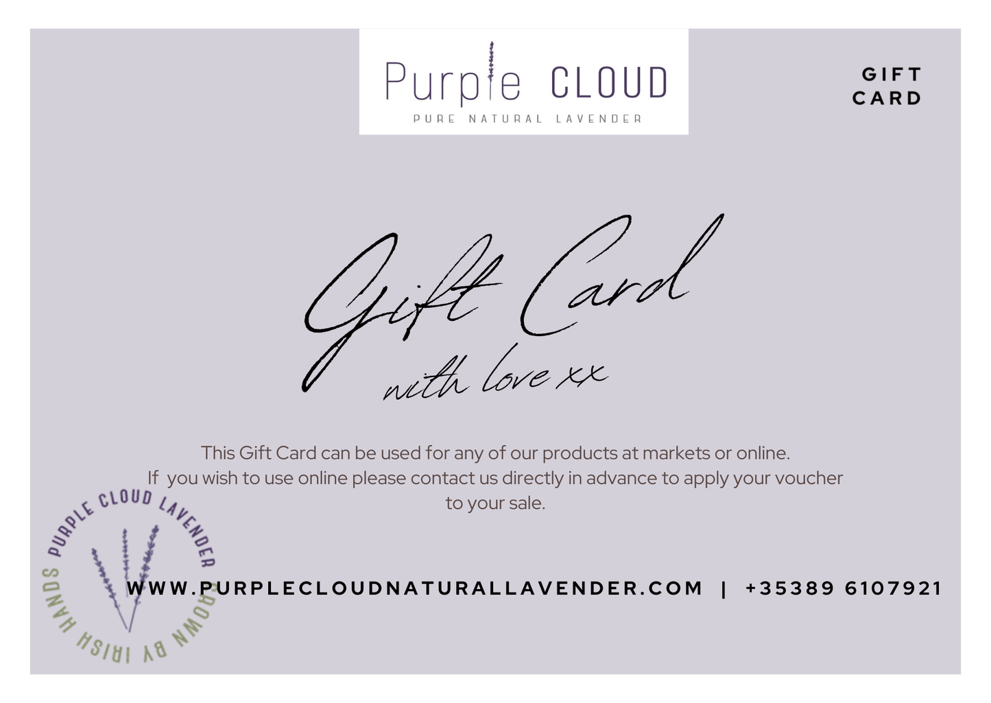 Purple Cloud Natural Gift Card