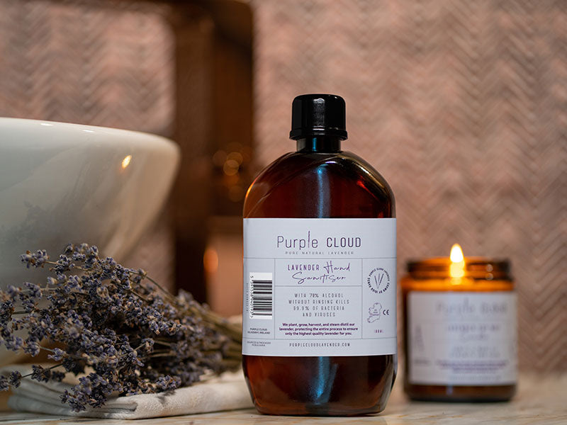 Lavender Hand Sanitiser 100ml & Refill Bottle 450ml.