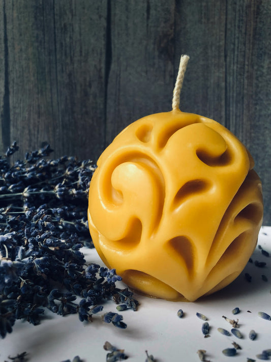 Designer Sphere Beeswax Candle